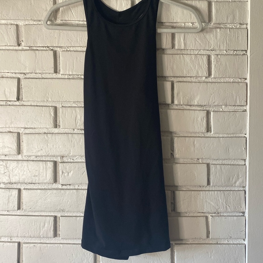 Athleta black open back tank